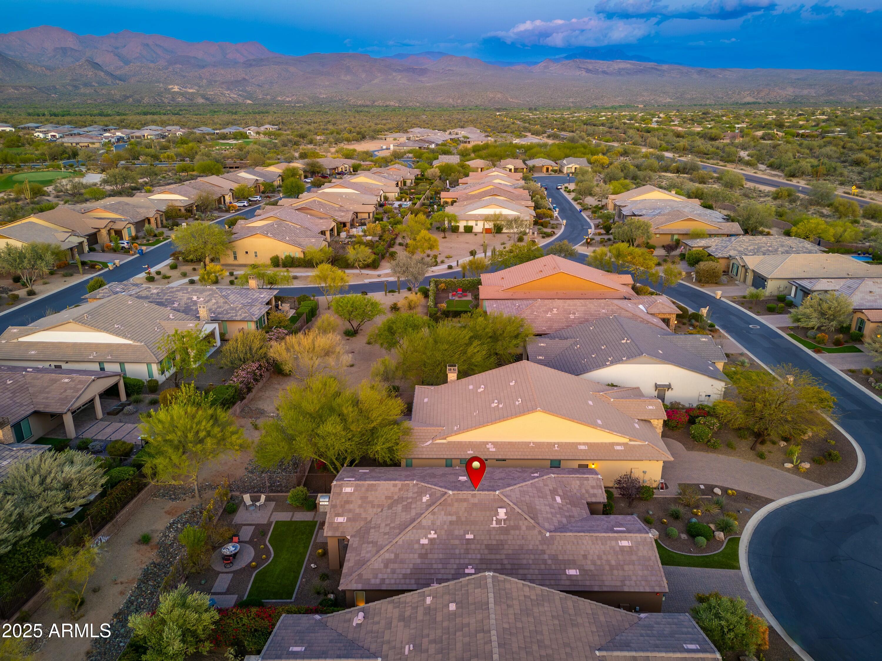 17972 East Silver Sage Lane Rio Verde, AZ 85263 - Photo 47 of 80 an aerial view of residential houses with outdoor space