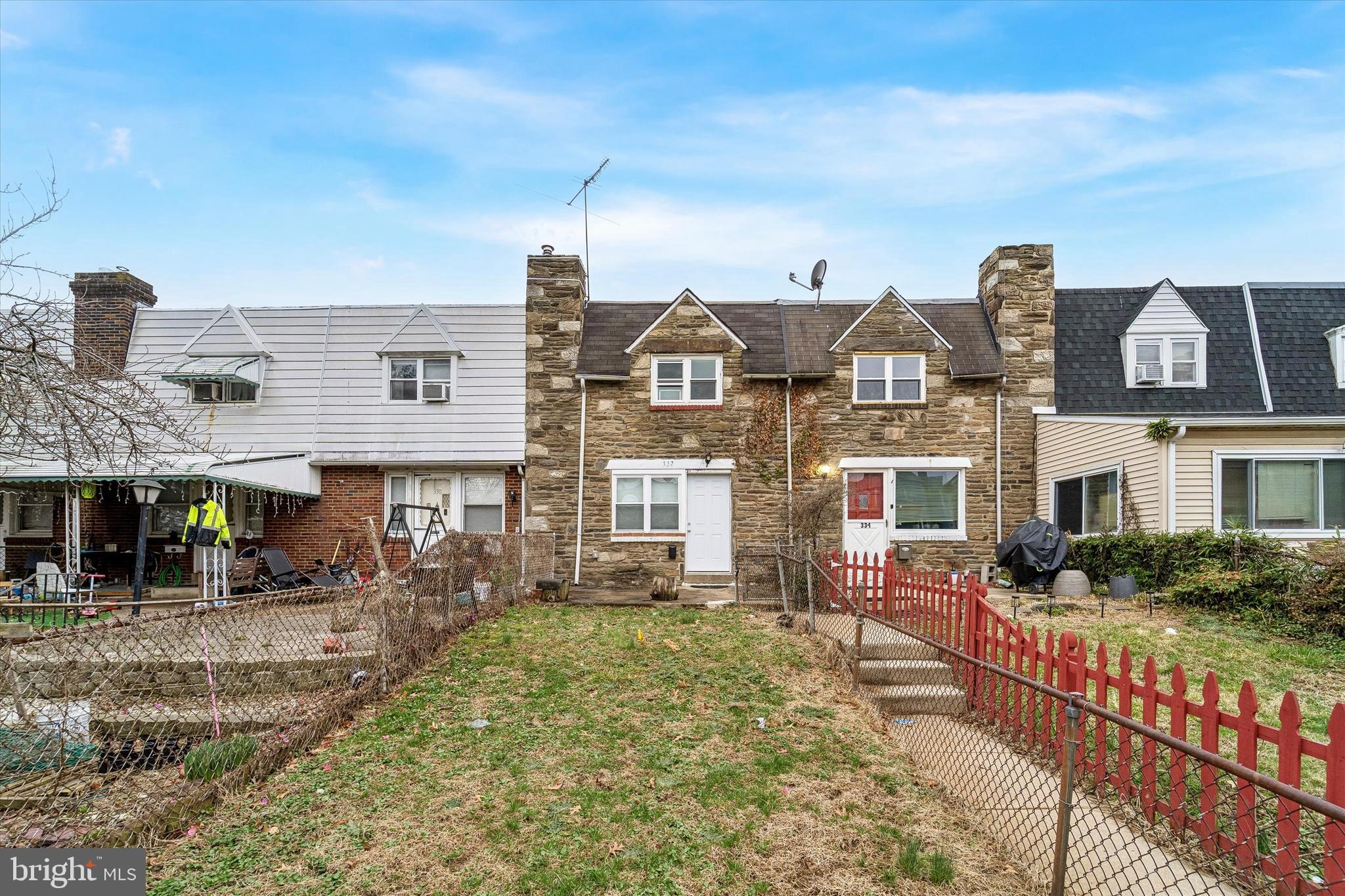a front view of multiple houses
