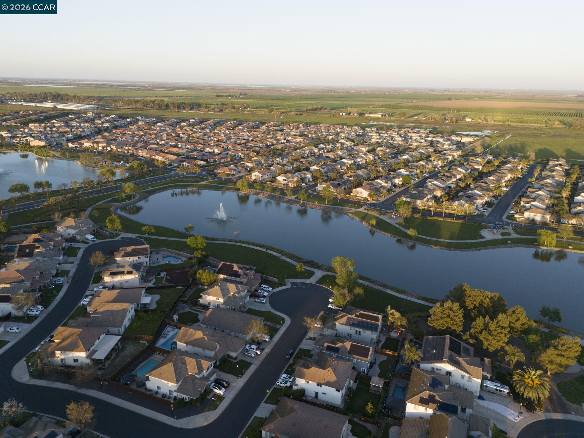 5141 Fern Ridge Circle Discovery Bay, CA 94505 - Photo 48 of 56 an aerial view of lake and city