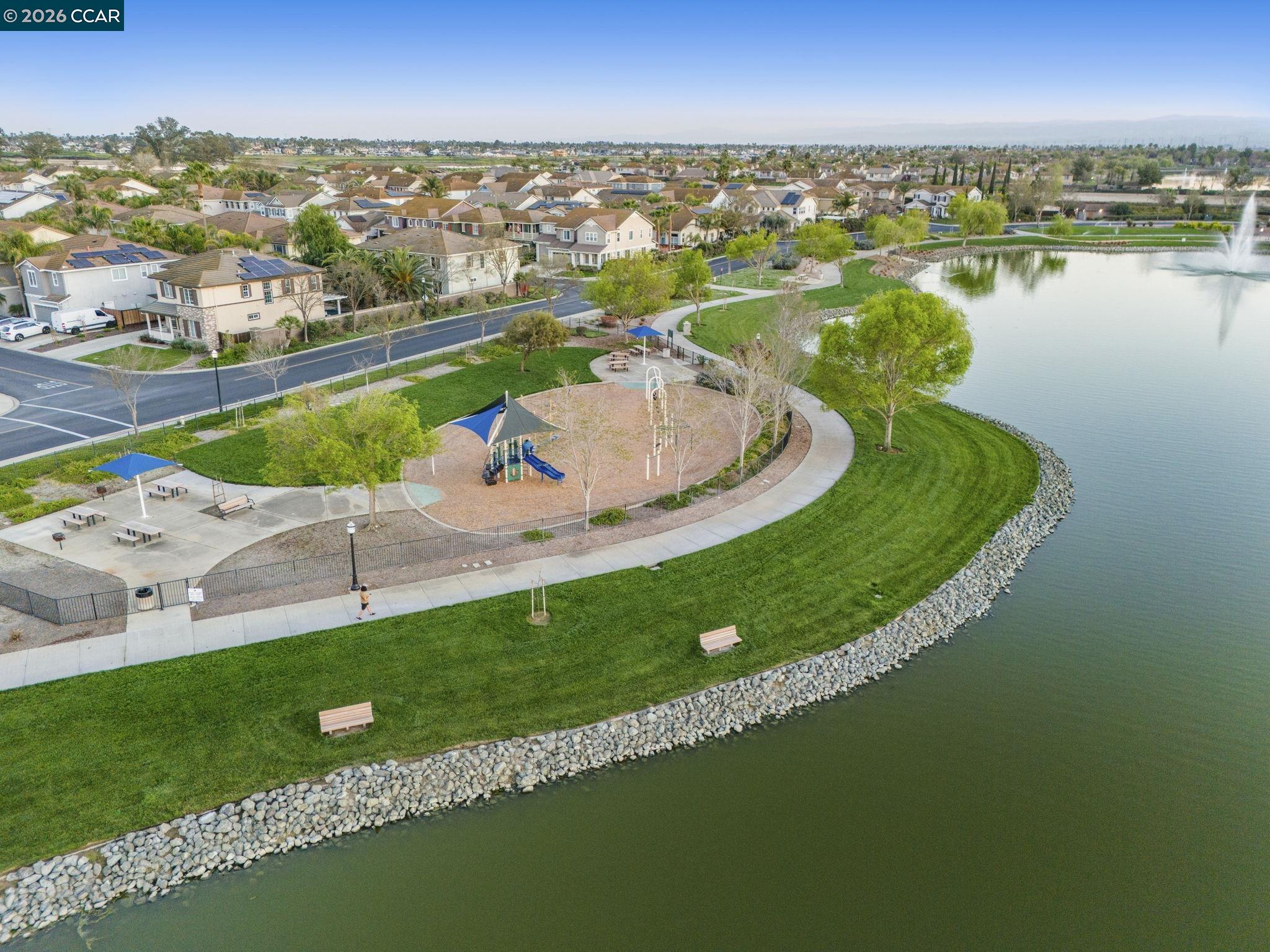 5141 Fern Ridge Circle Discovery Bay, CA 94505 - Photo 54 of 56 an aerial view of a house with a garden