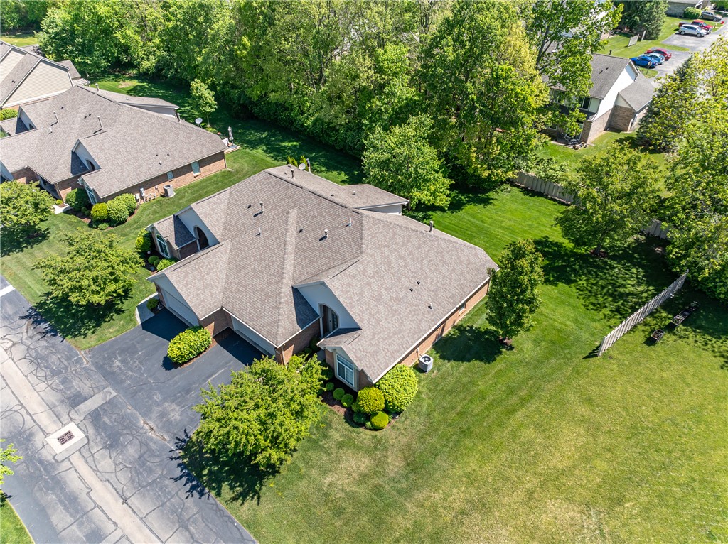 1105 Napa Ridge Dayton, OH 45458 - Photo 41 of 58 An aerial view captures a well-maintained property with ample green space and mature trees.
