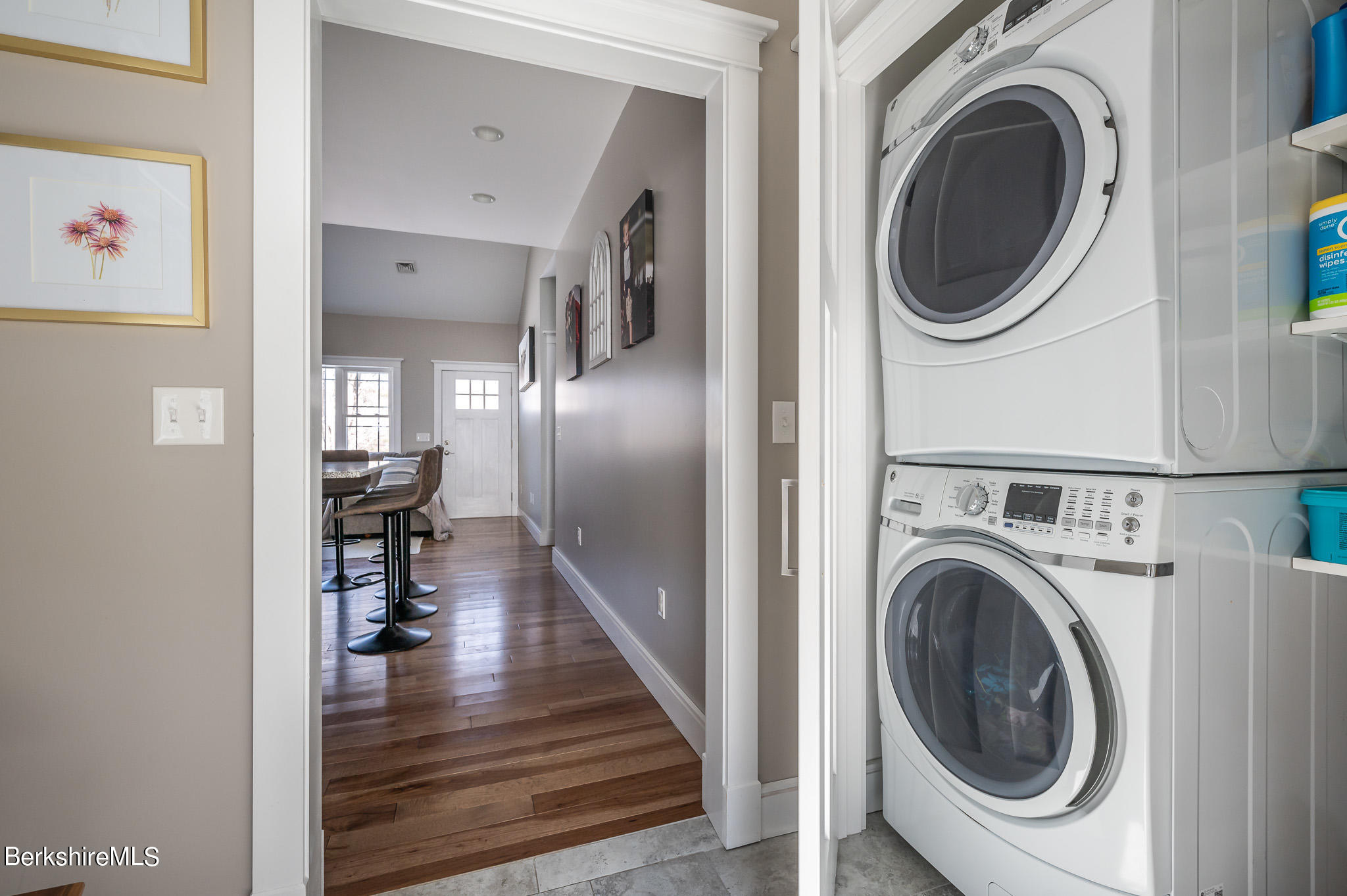 3 Chestnut Hill Road Monterey, MA 01245 - Photo 16 of 26 a view of a hallway with washer and dryer