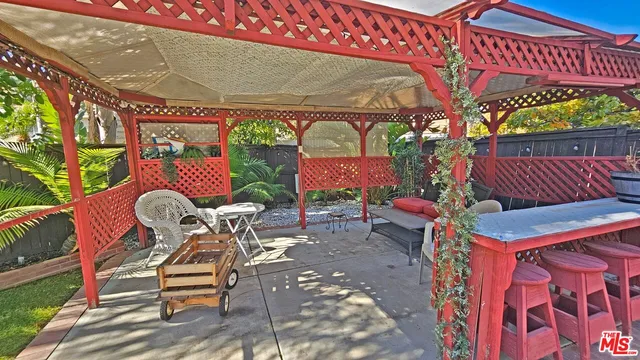 a outdoor view with a sitting space