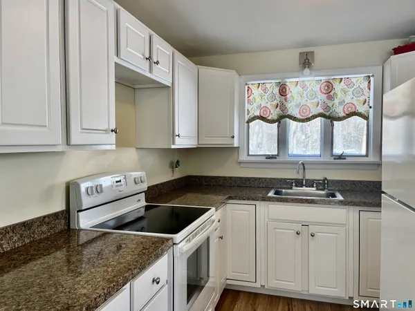 a kitchen with stainless steel appliances granite countertop a sink and a stove