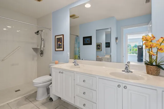 a room with a bed and a table