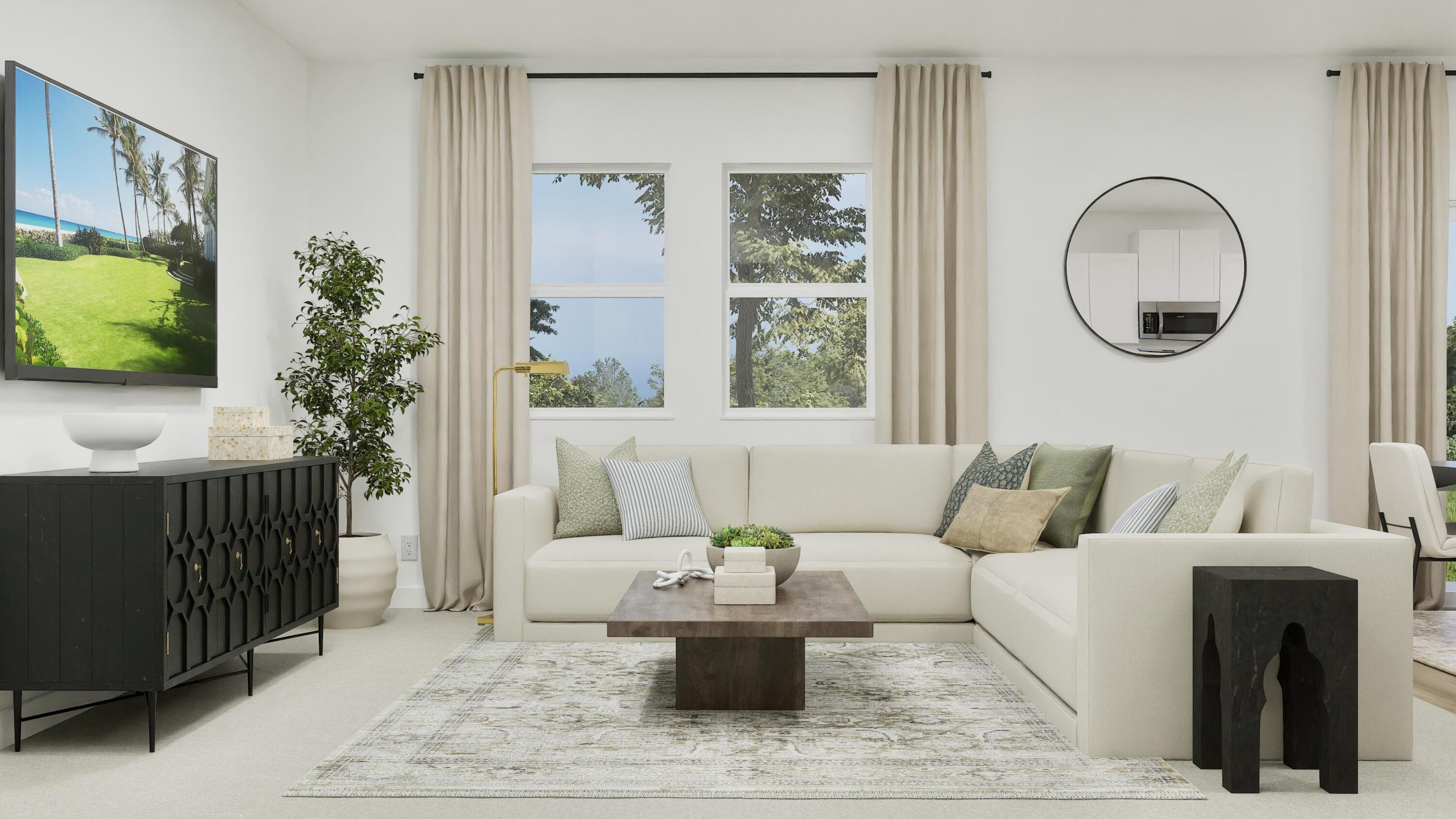 3784 Maple Street Portage, IN 46368 - Photo 11 of 21 a living room with furniture a mirror and a window