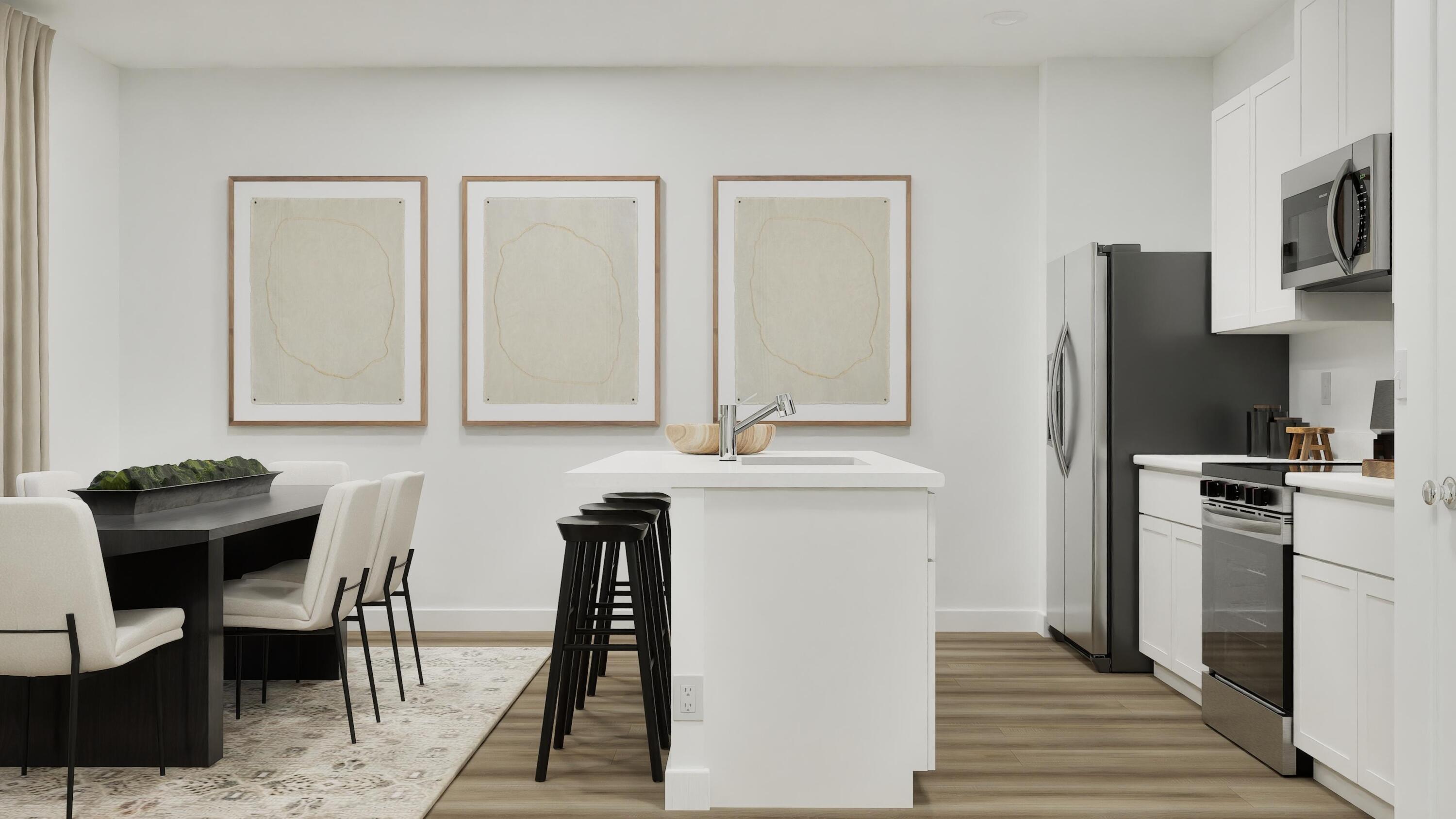 3784 Maple Street Portage, IN 46368 - Photo 13 of 21 a kitchen with stainless steel appliances granite countertop a stove and a refrigerator