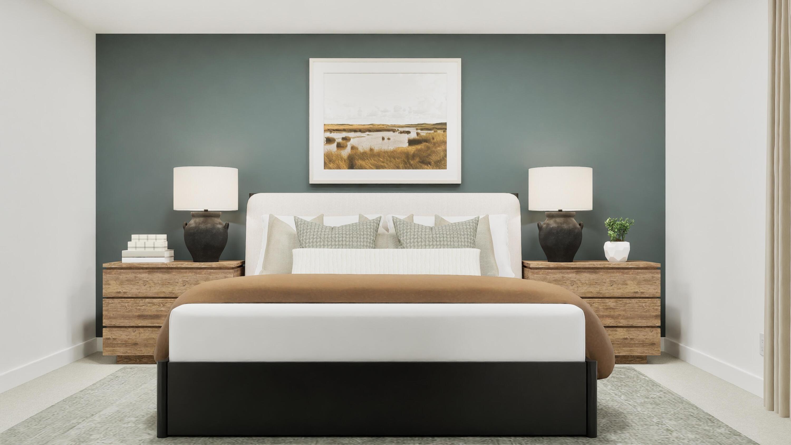 3784 Maple Street Portage, IN 46368 - Photo 17 of 21 a bedroom with a bed and a painting on the wall