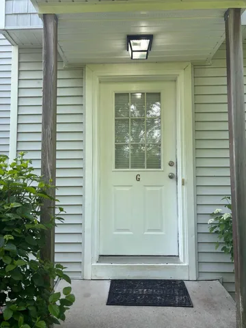 a view of a entryway door of the house