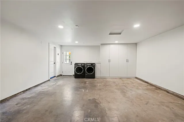 a view of a patio in backyard