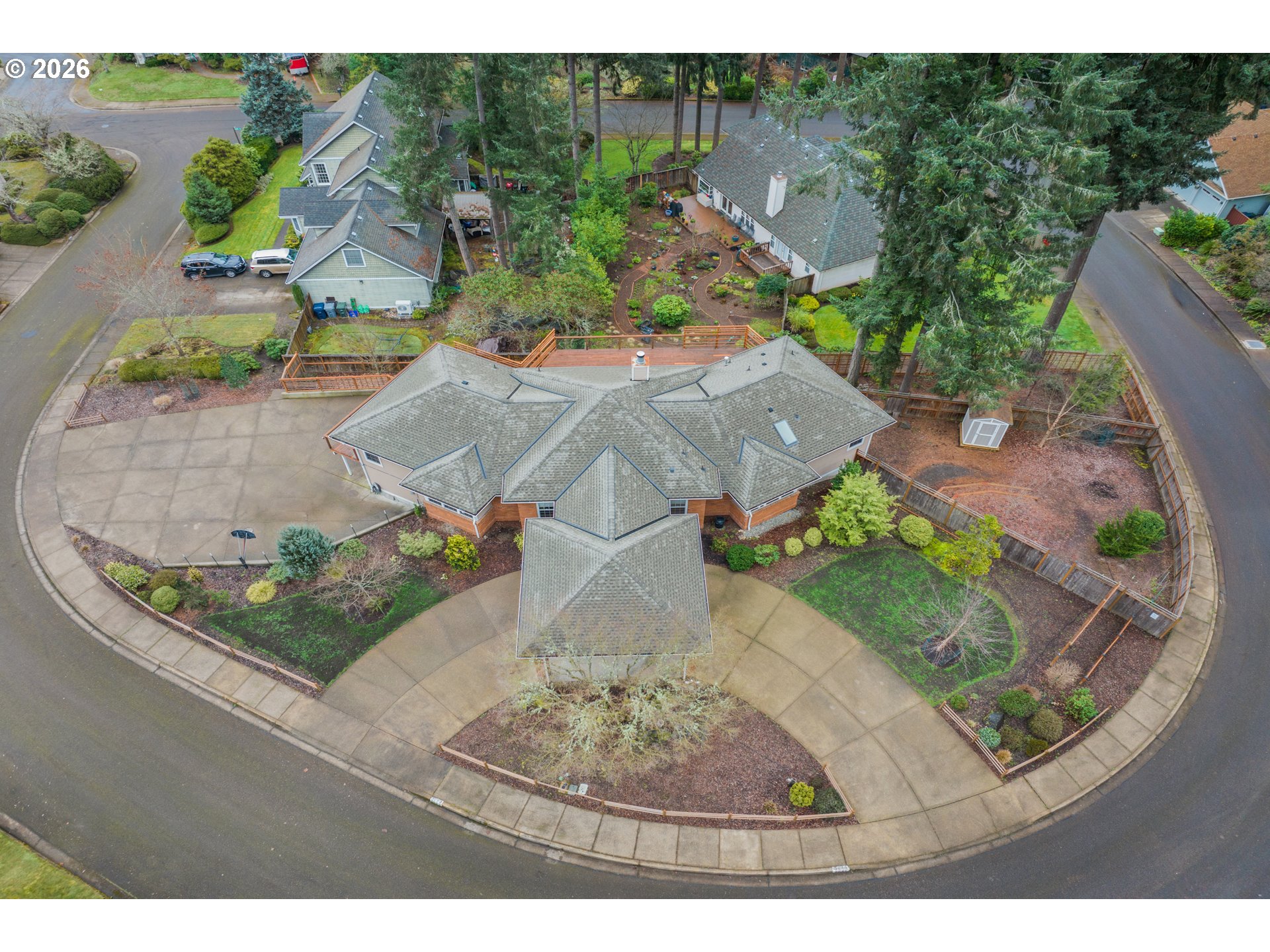 3023 Ashley Loop Eugene, OR 97405 - Photo 45 of 48 an aerial view of a house with a yard