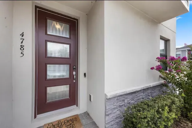 a view of front door