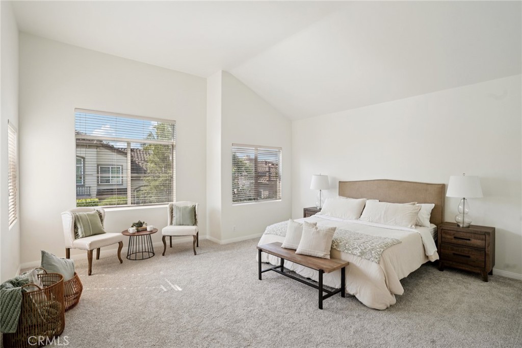 12440 Butler Way Tustin, CA 92782 - Photo 26 of 65 Spacious primary bedroom with high ceilings and lots of natural light!