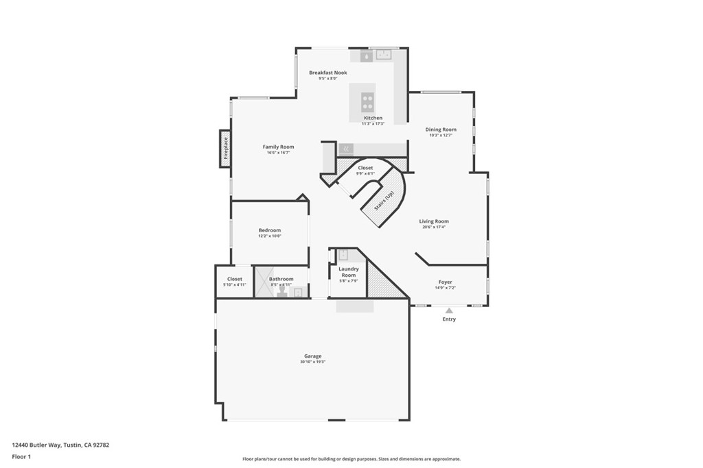 12440 Butler Way Tustin, CA 92782 - Photo 64 of 65 Floor 1 floor plan.