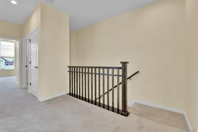 a view of a hallway with entryway