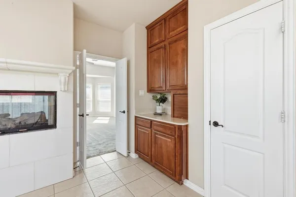 a bathroom with a sink and mirror