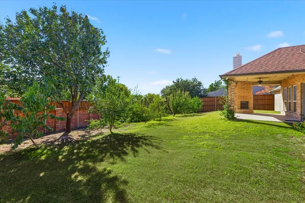 a view of a house with a backyard