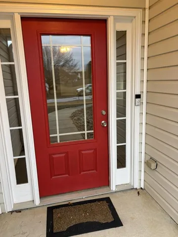 a view of front door of a house