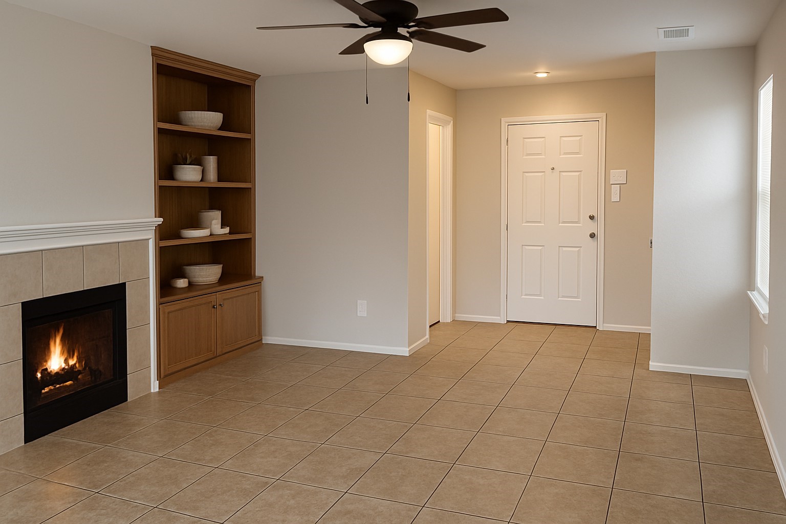 6622 Sutton Meadows Drive Houston, TX 77086 - Photo 15 of 45 a view of an empty room with a fireplace