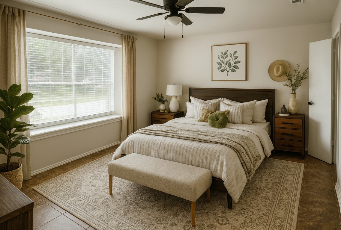 6622 Sutton Meadows Drive Houston, TX 77086 - Photo 22 of 45 a bedroom with a bed and window