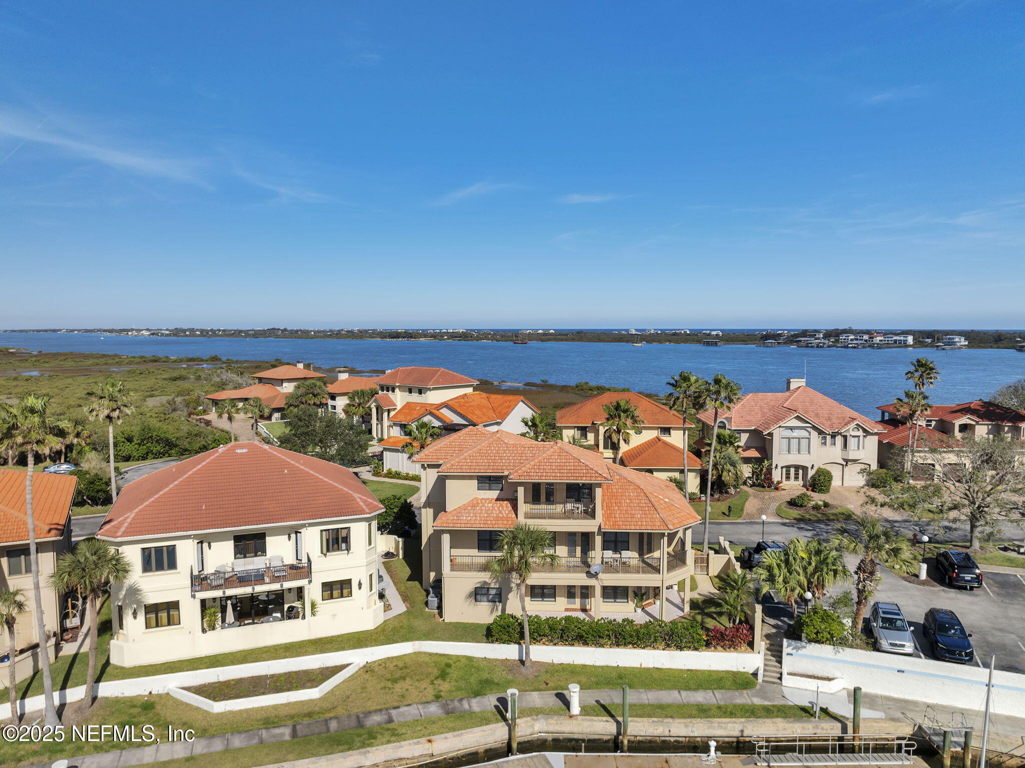 3713 Harbor Drive St. Augustine, FL 32084 - Photo 4 of 48 an aerial view of residential houses and city street