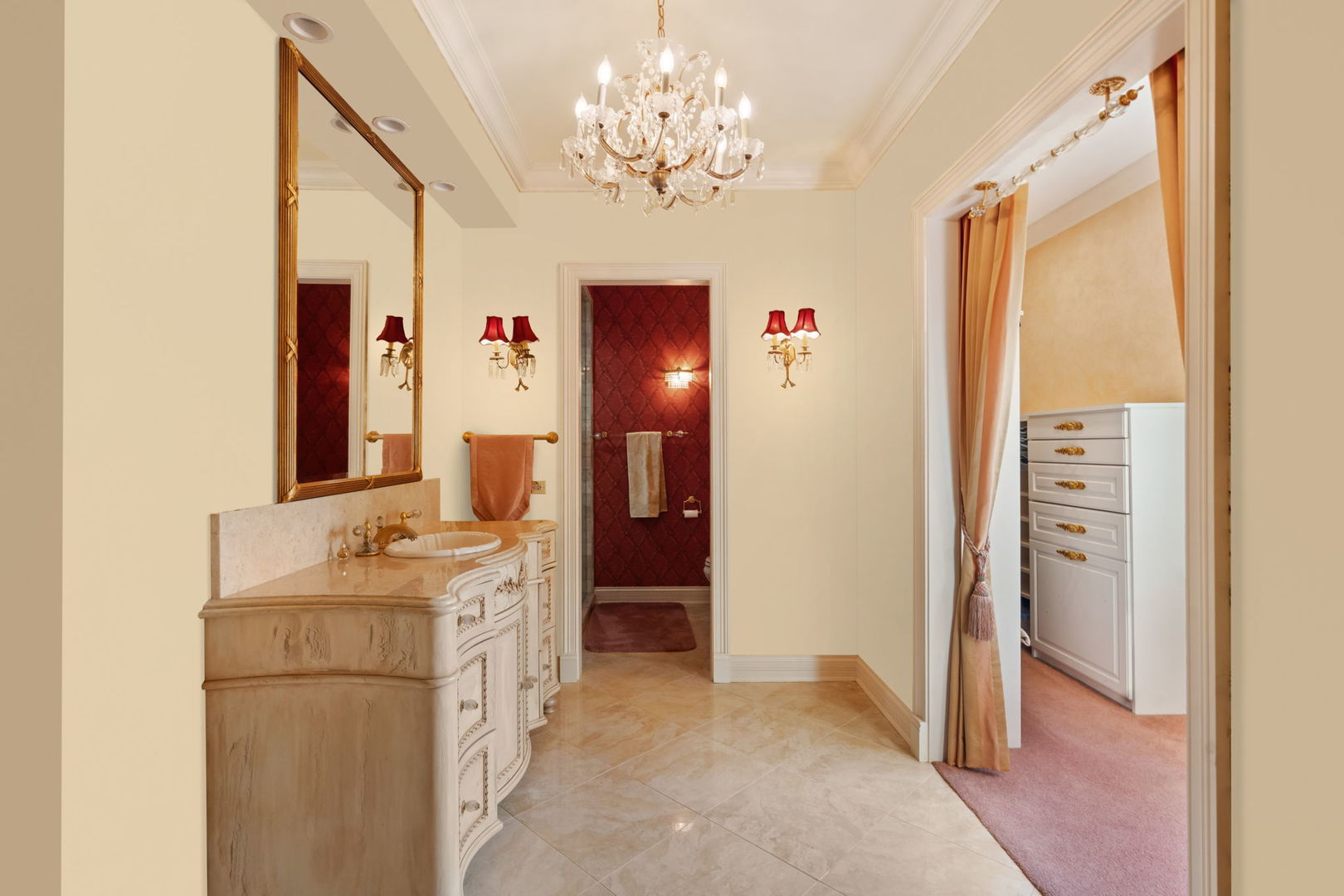 561 West 58th Street Hinsdale, IL 60521 - Photo 38 of 87 a bathroom with a double vanity sink mirror and shower