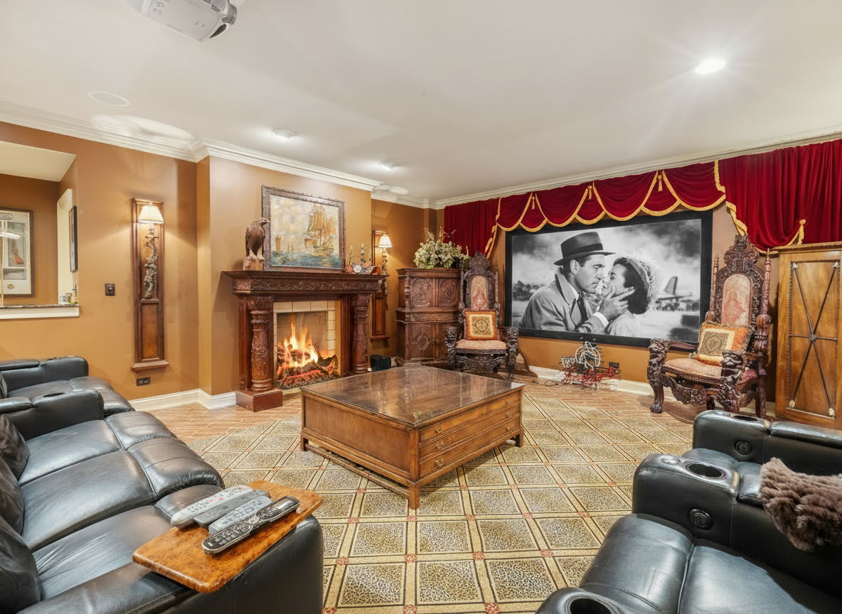 561 West 58th Street Hinsdale, IL 60521 - Photo 53 of 87 a living room with furniture a flat screen tv and a fireplace