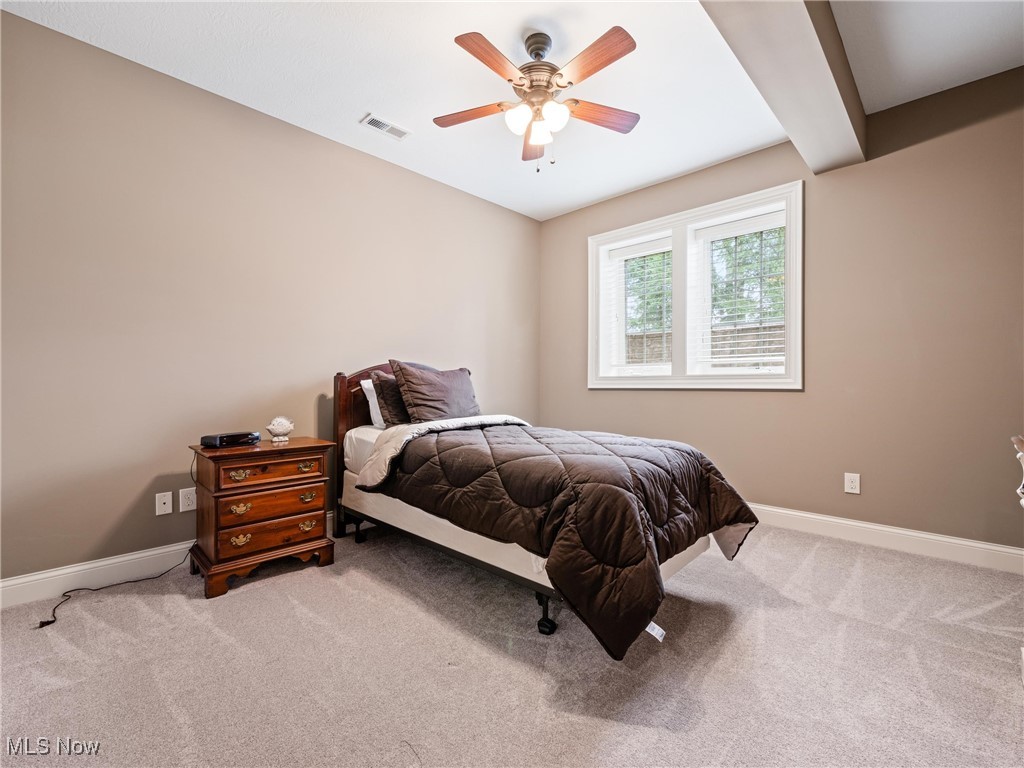 5349 Slater Ridge Westerville, OH 43082 - Photo 37 of 50 Bedroom with light colored carpet and ceiling fan