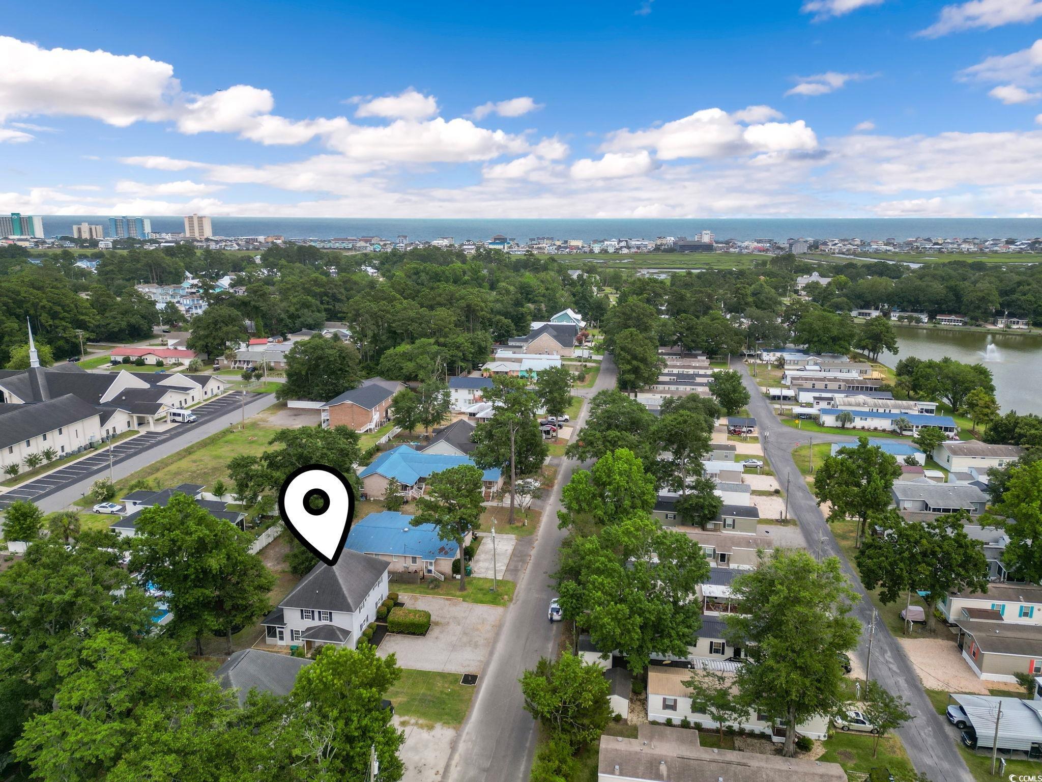 540 Boundary Avenue Murrells Inlet, SC 29576 - Photo 39 of 40 Drone / aerial view featuring a water view