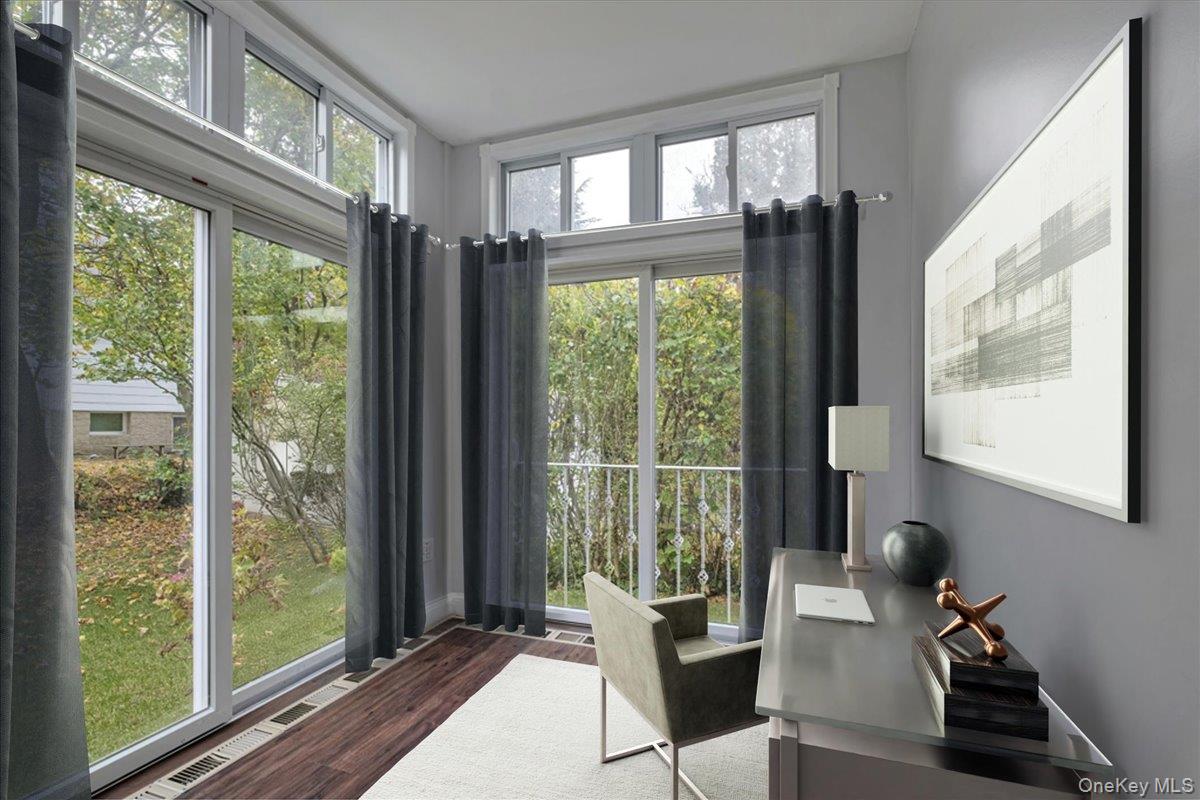 193 Nelson Road Scarsdale, NY 10583 - Photo 14 of 37 a view of a workspace with furniture and a window