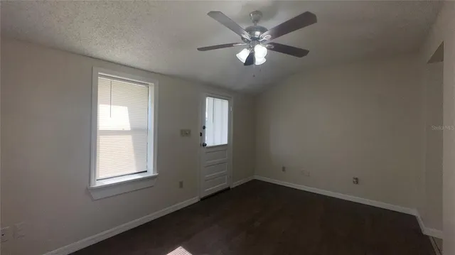 an empty room with a window