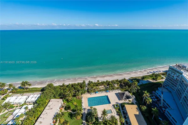 a view of an ocean from a balcony