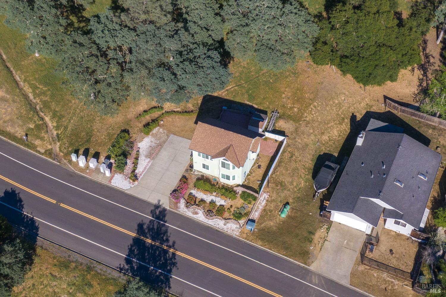 1486 Steele Canyon Road Napa, CA 94558 - Photo 40 of 46 an aerial view of house with yard