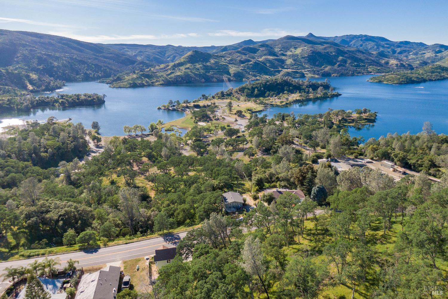 1486 Steele Canyon Road Napa, CA 94558 - Photo 42 of 46 an aerial view of residential house with outdoor space and river