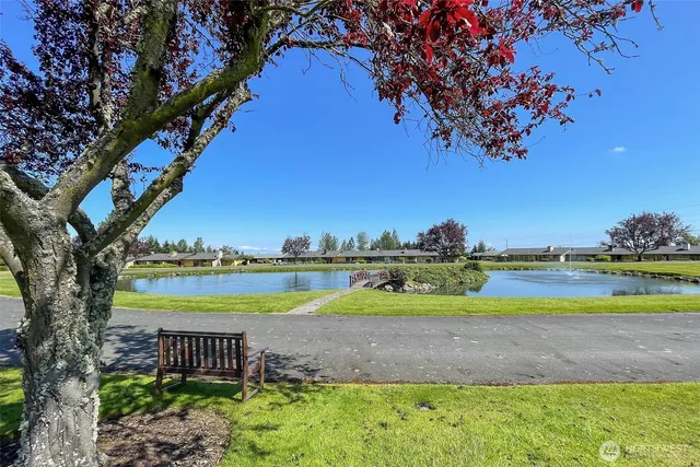 a view of swimming pool with an ocean view