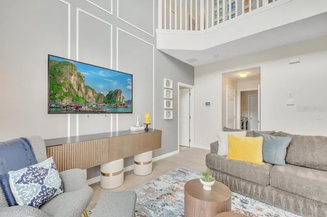 a view of a hallway with entryway