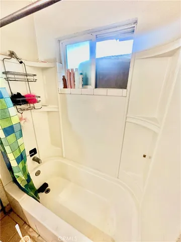 a bathroom with a tub
