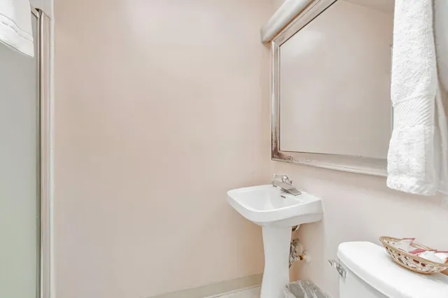 front view of a building with a street