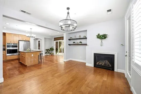 a view of kitchen and living room