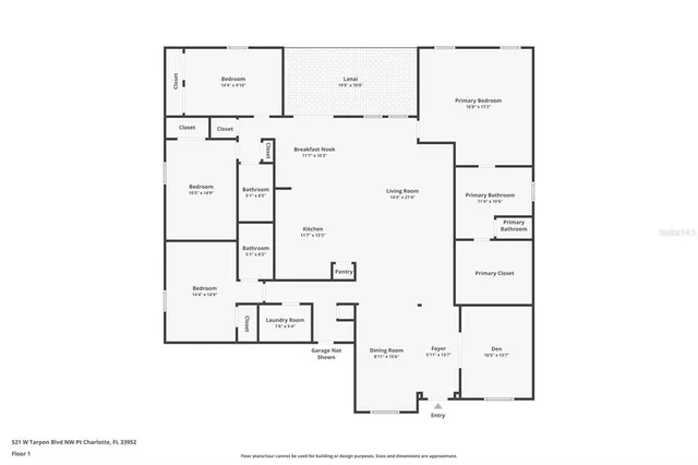 $499,999 | 521 West Tarpon Boulevard Northwest, Port Charlotte, FL 33952