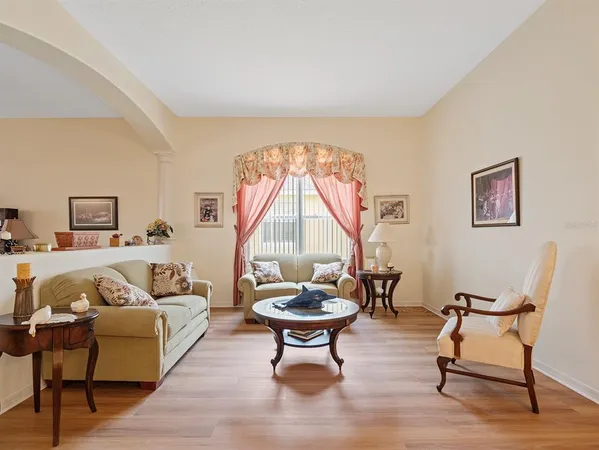 a view of a small space with a window