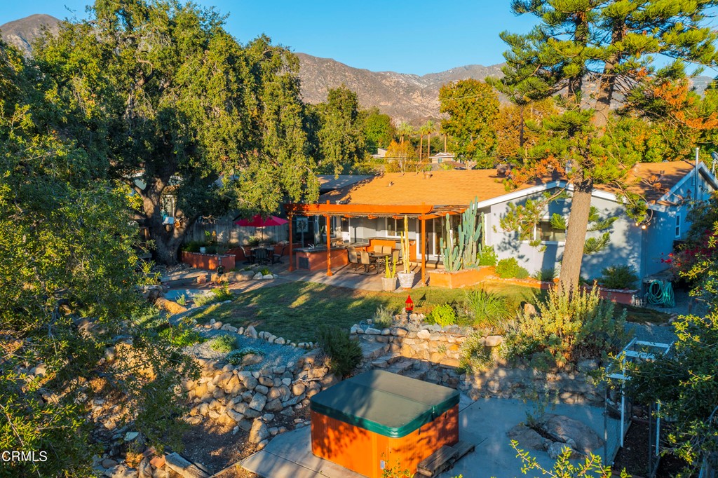 4155 Aralia Road Altadena, CA 91001 - Photo 27 of 28 an aerial view of residential houses with outdoor space and trees