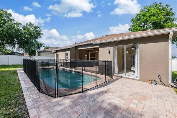a backyard of a house