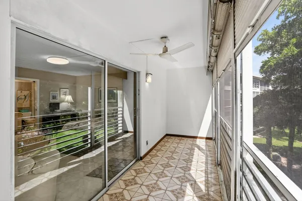 a view of a balcony