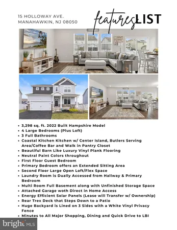 $790,000 | 15 Holloway Avenue, Manahawkin, NJ 08050