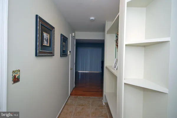 a view of hallway with stairs