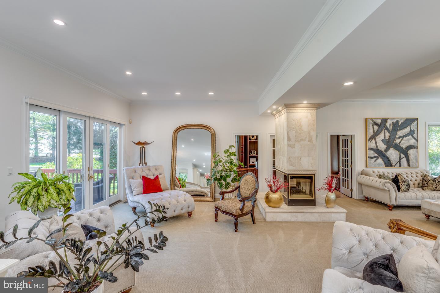 2 Collage Court Cherry Hill, NJ 08003 - Photo 22 of 89 a living room with furniture and a fireplace