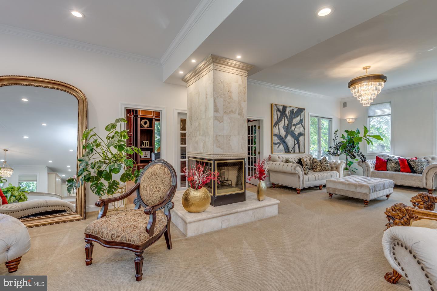 2 Collage Court Cherry Hill, NJ 08003 - Photo 25 of 89 a living room with furniture and a fireplace
