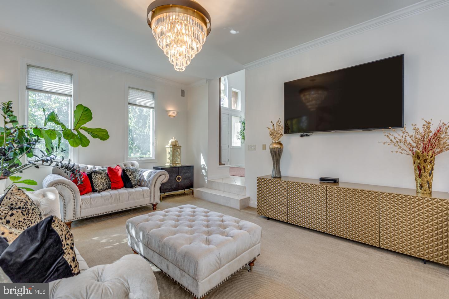 2 Collage Court Cherry Hill, NJ 08003 - Photo 28 of 89 a living room with furniture and a flat screen tv