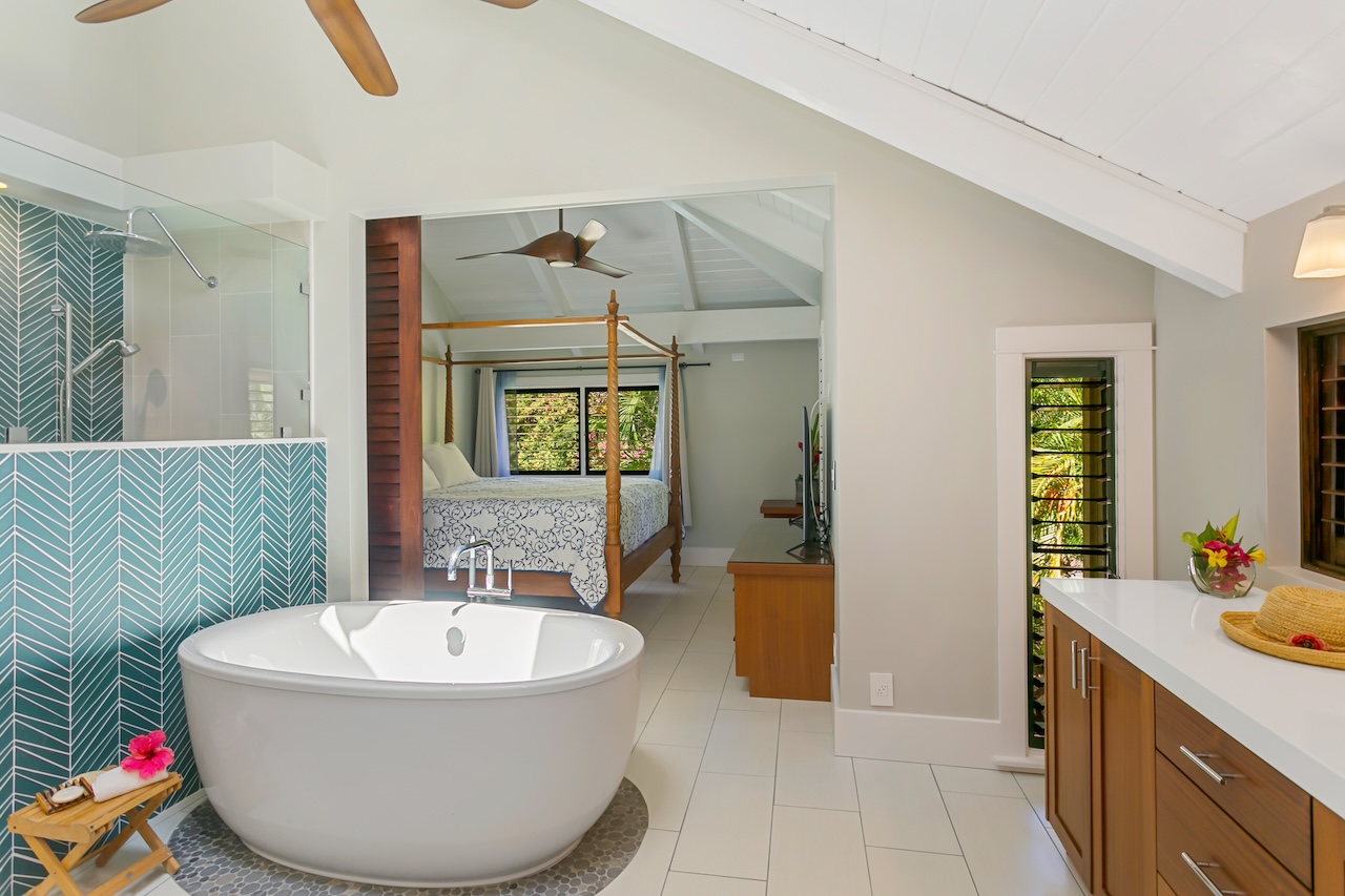 2330 Ho'ohu Road, Unit 16 Koloa, HI 96756 - Photo 25 of 29 a bathroom with a sink and a mirror